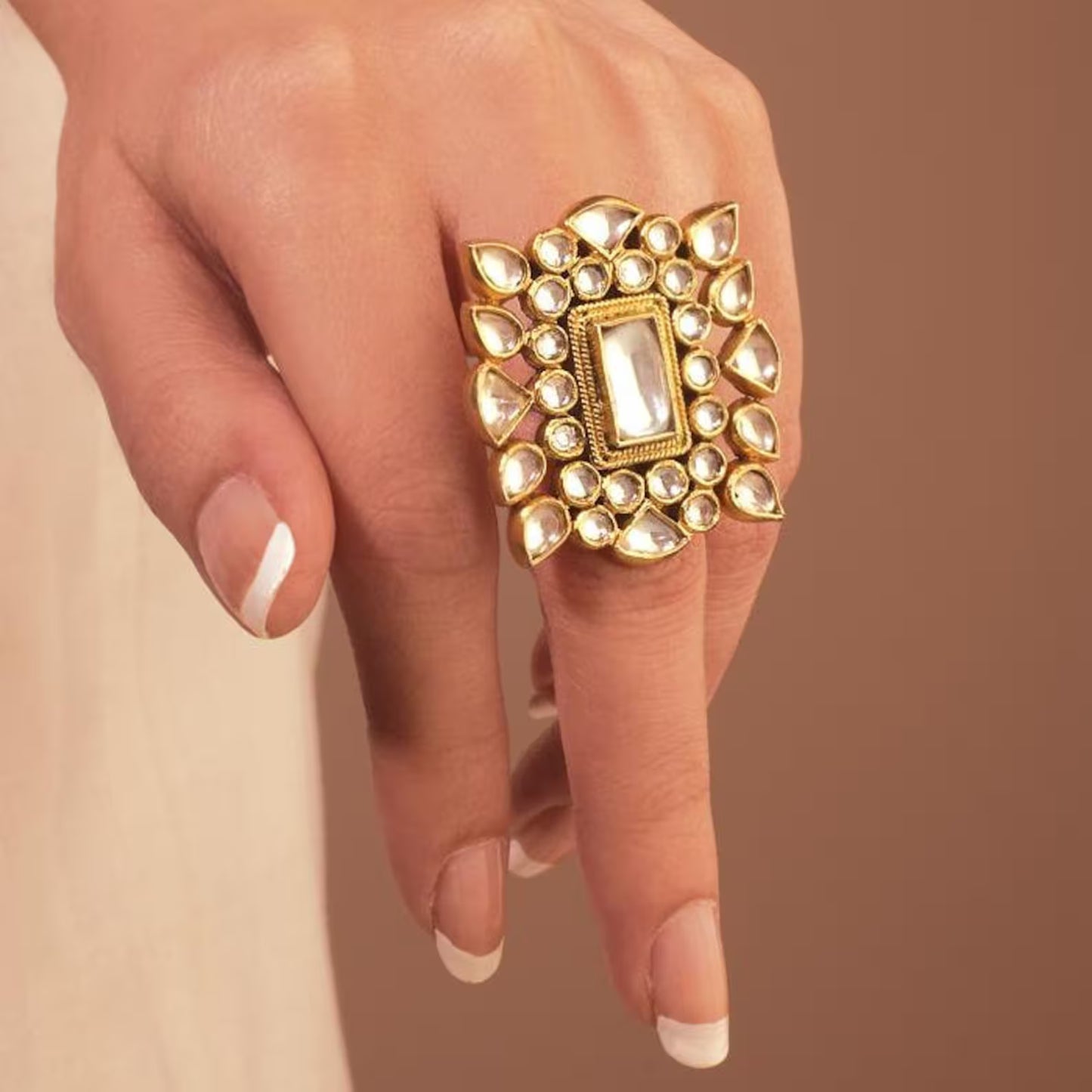 Kundan Statement Ring