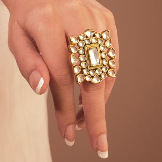 Kundan Statement Ring